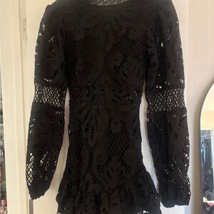 Showpo Black Lace Midi Dress